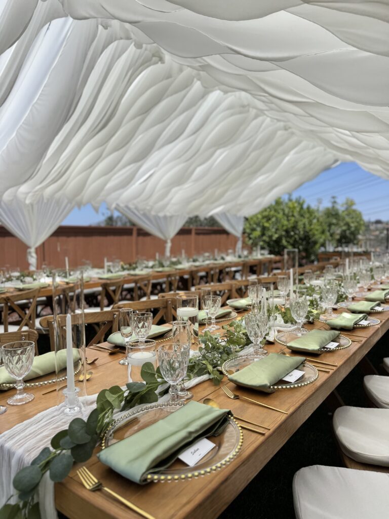 wavy draped canopy in san diego