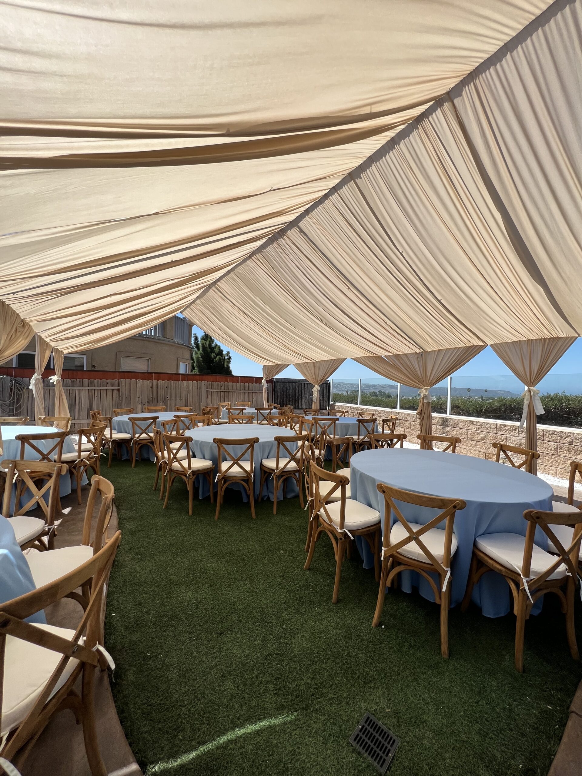 Draped canopy event