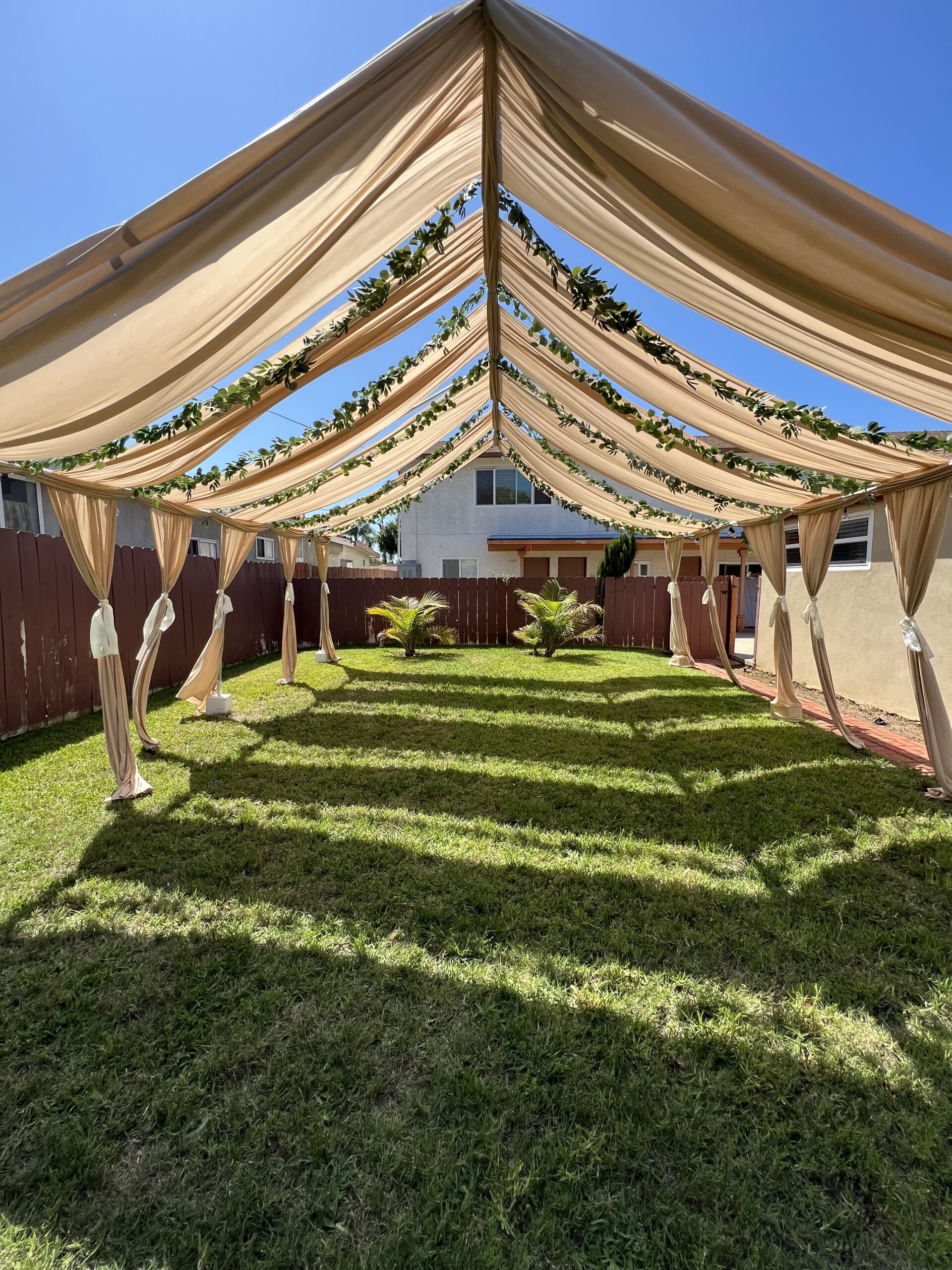 Draped canopy event