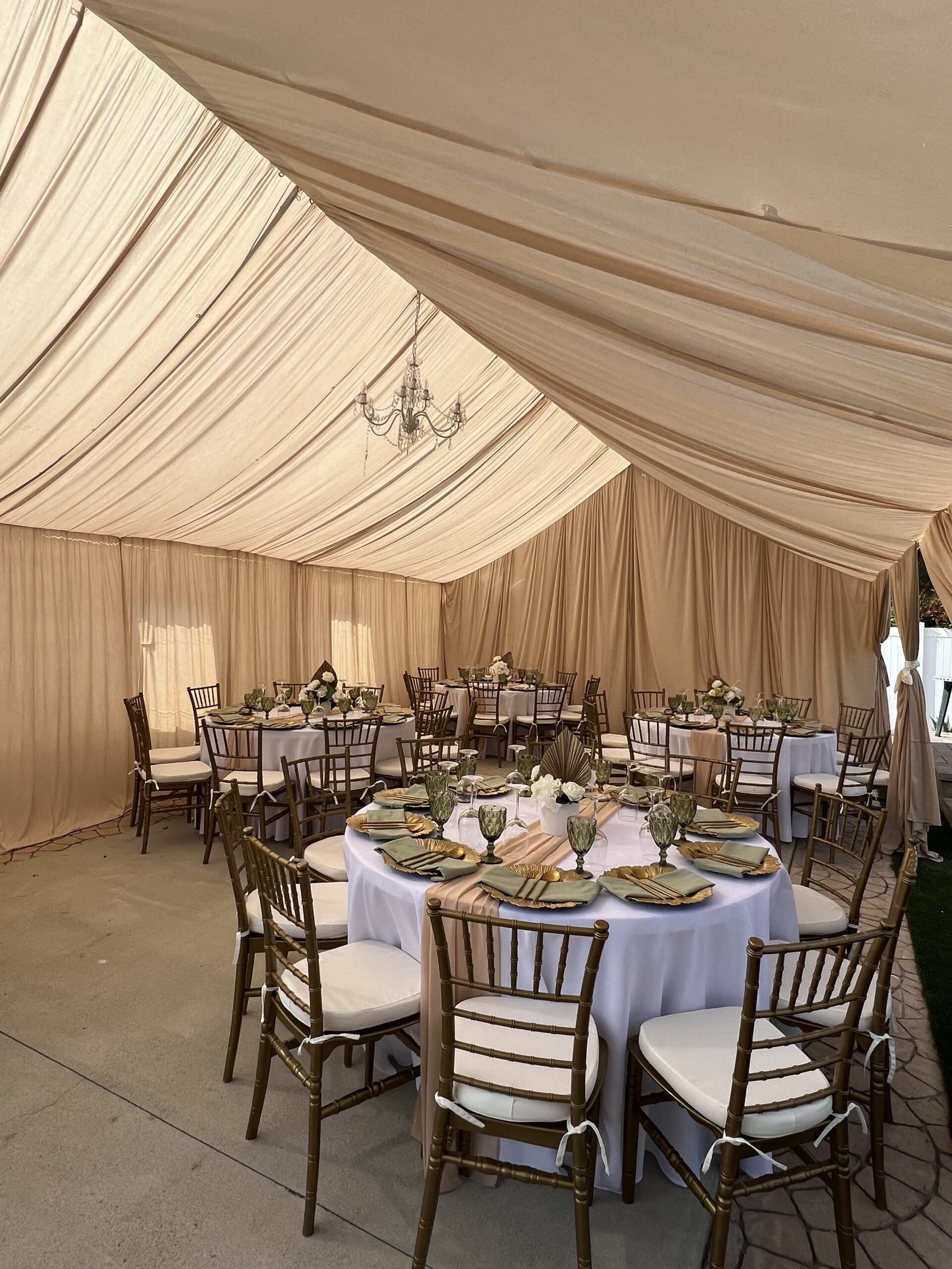 Draped canopy event