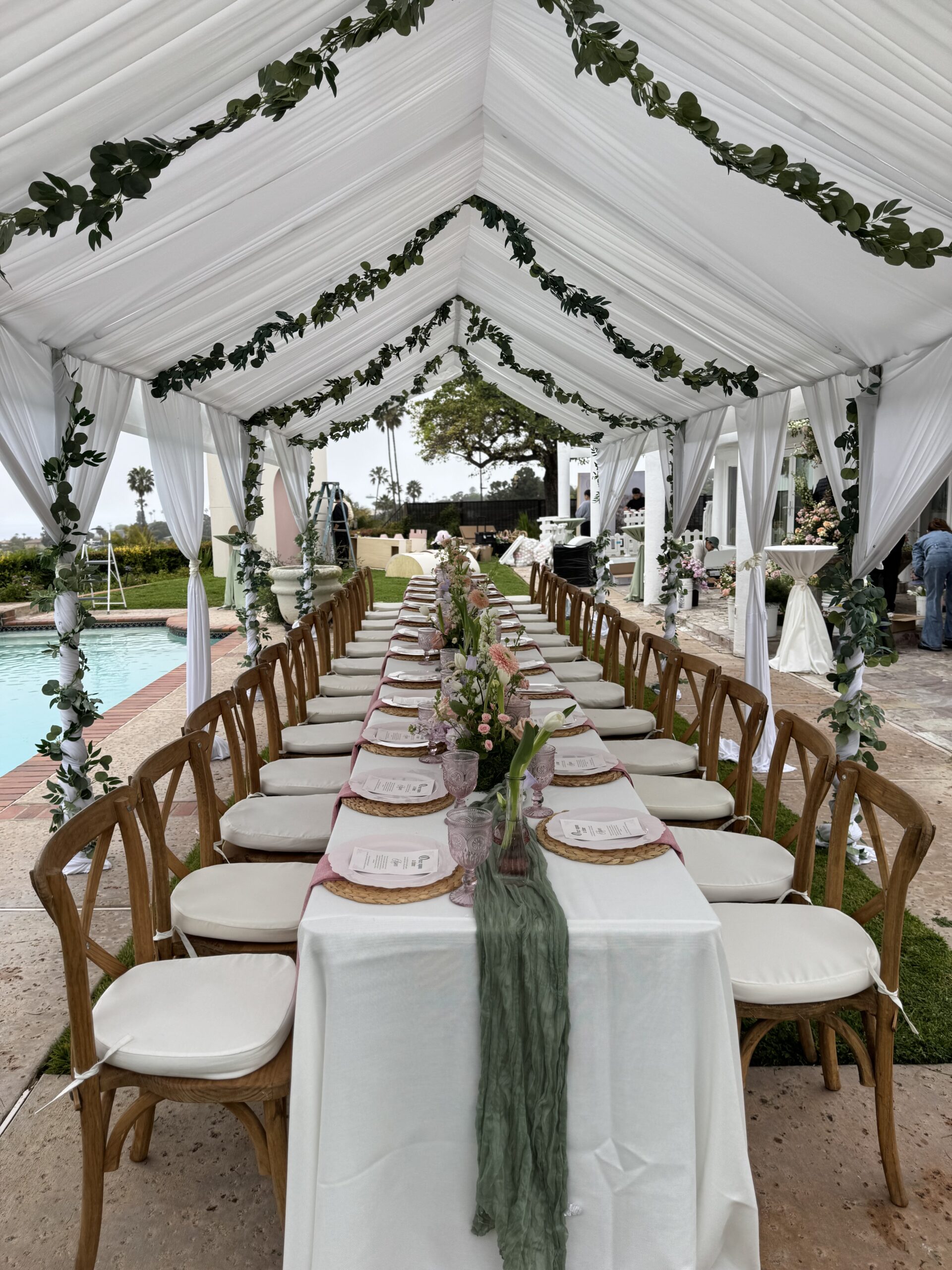 Draped canopy event