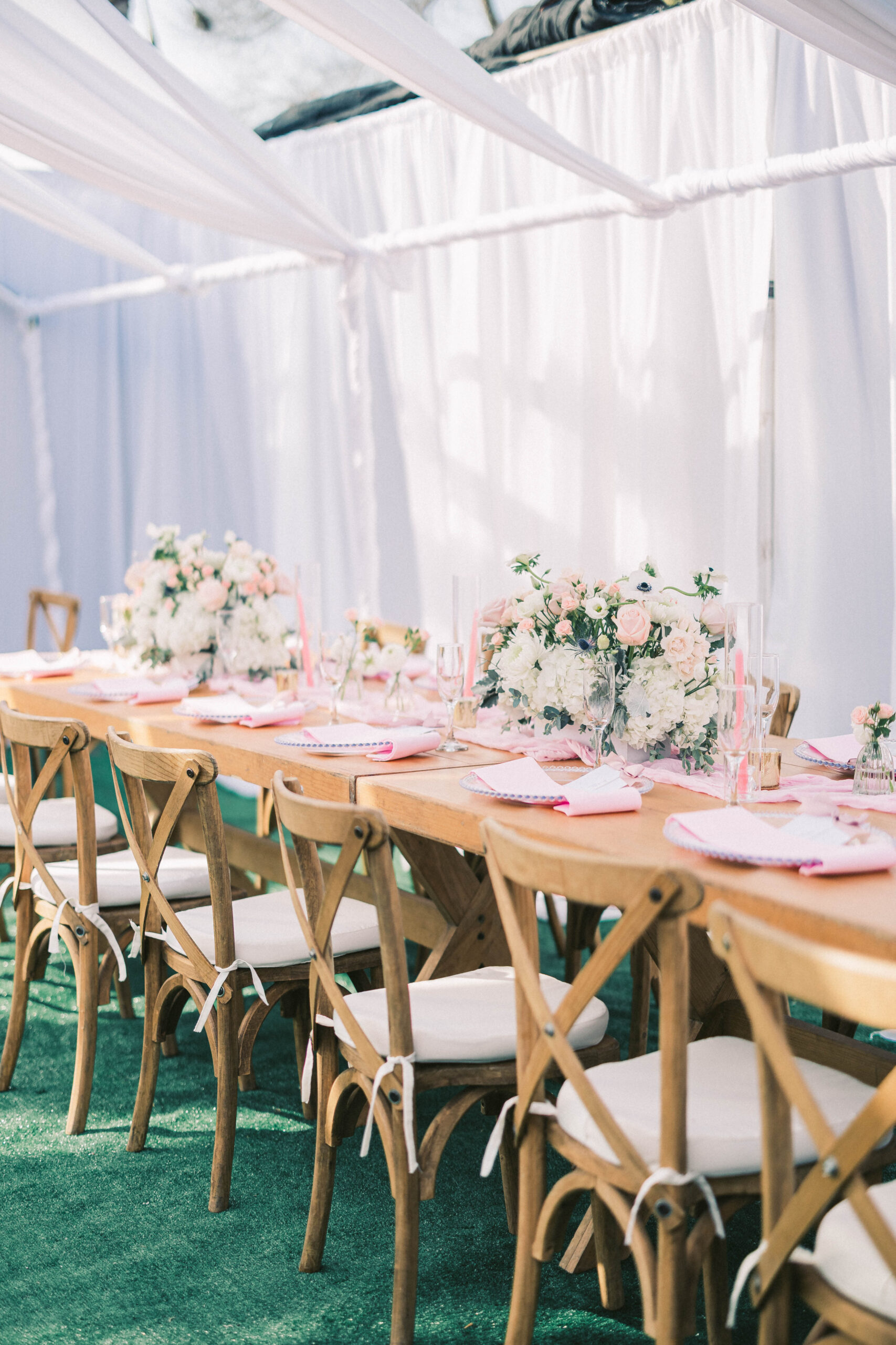 Semi-naked draped canopy