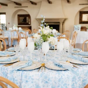 Bentwood chairs in wedding setup