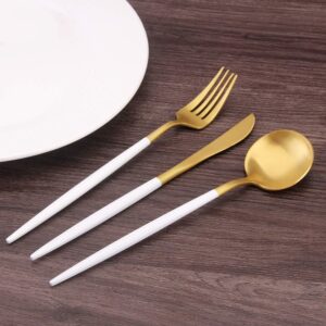 Luxury White & Gold Flatware Set Rental San Diego