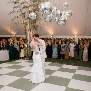 Sage Green & White Checkered Dance Floor