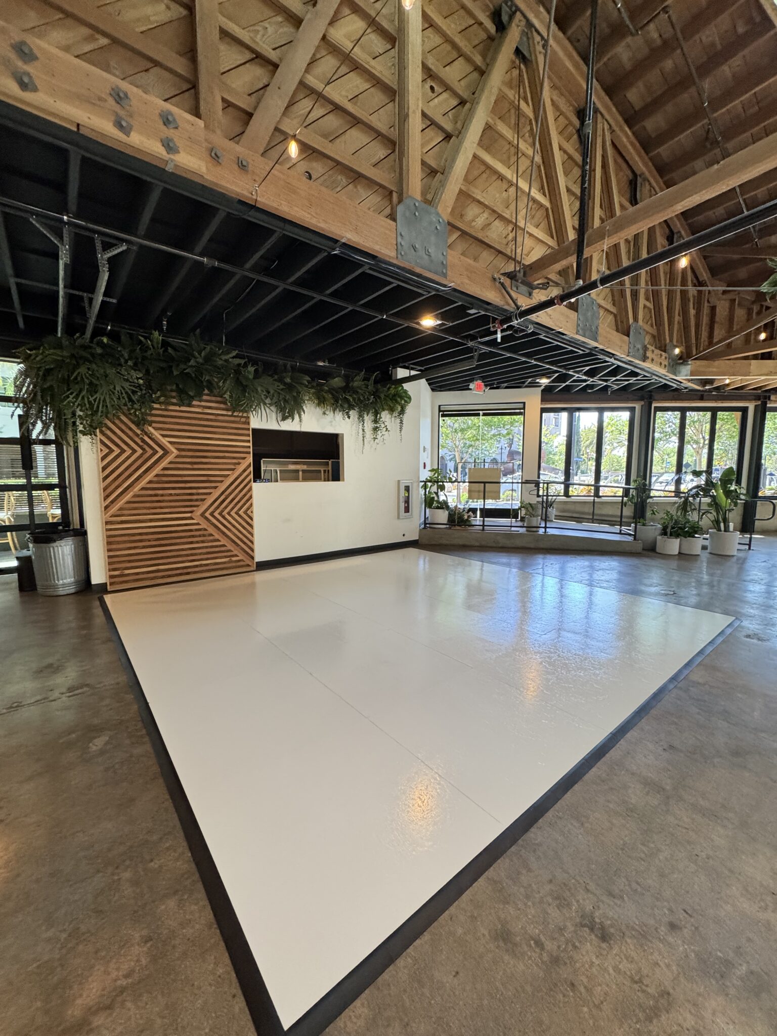 White dance floor rental for a San Diego wedding